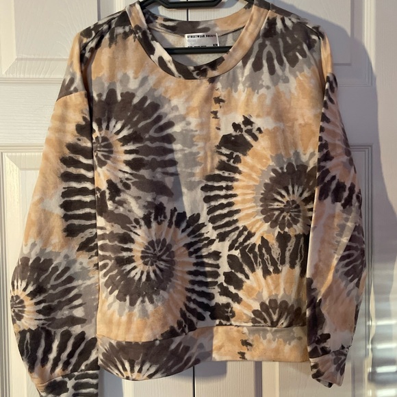 Urban Planet Tie-Dye Grey, White and Peach Wool Sweater - Picture 4 of 6